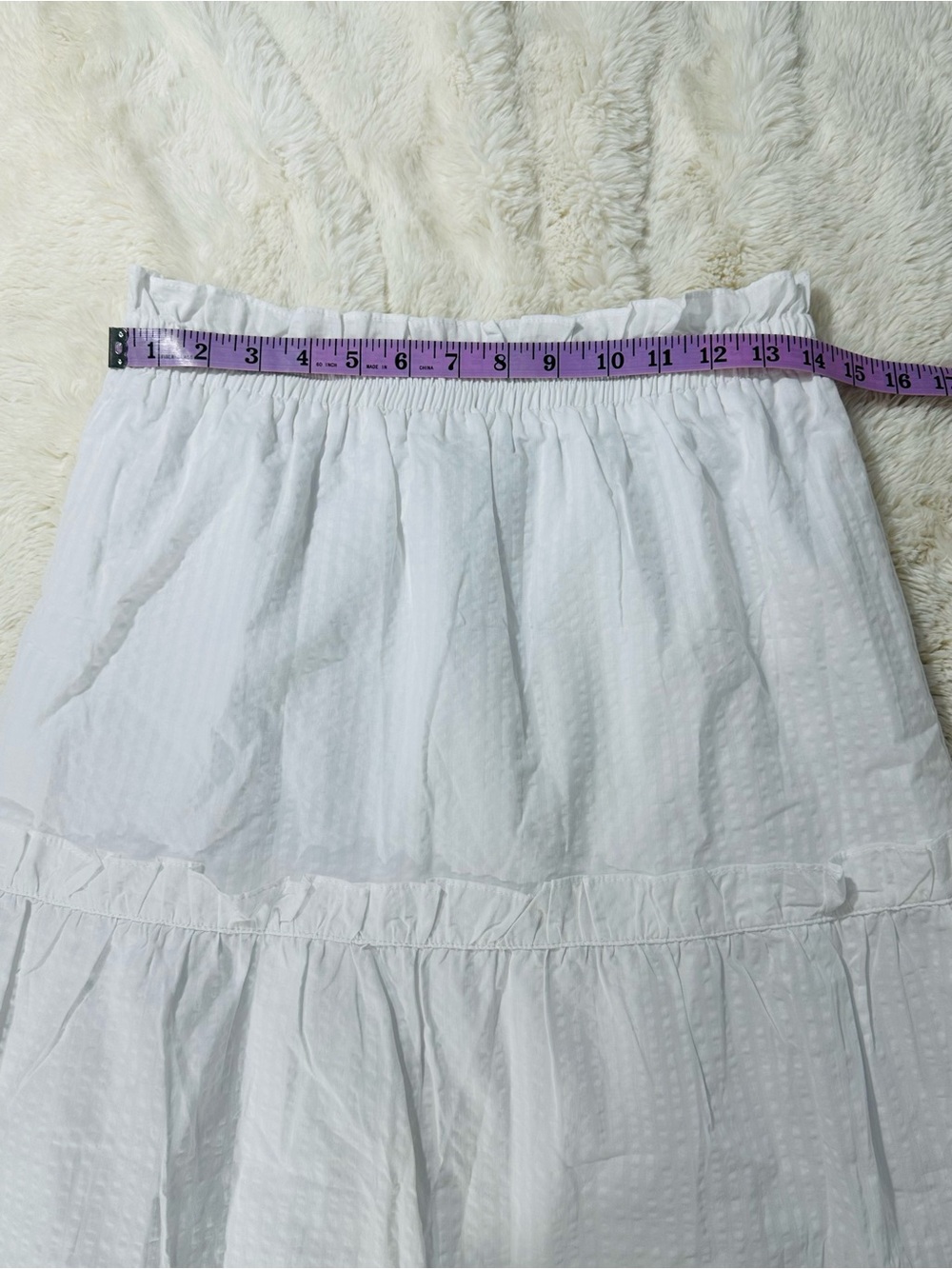 Tuckernuck  Seersucker Prado Maxi Skirt White Small Coastal Resortwear Classic - Picture 3 of 7